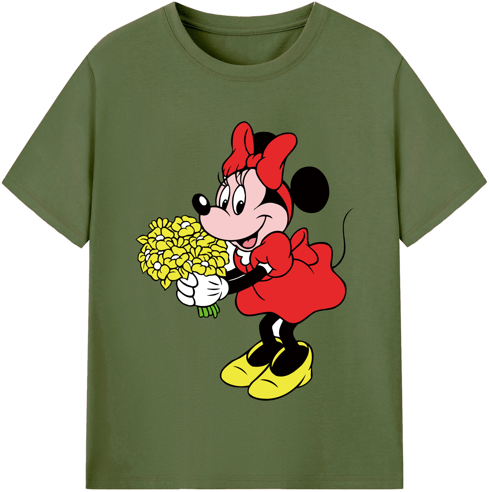 （画像用） ミッキーマウス Mickey Mouse 綿100％半袖Tシャツ（フロントプリント）